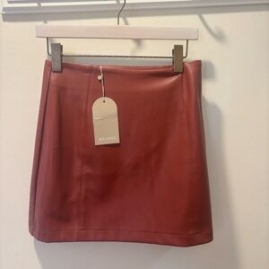 Faux Leather Mini Skirt